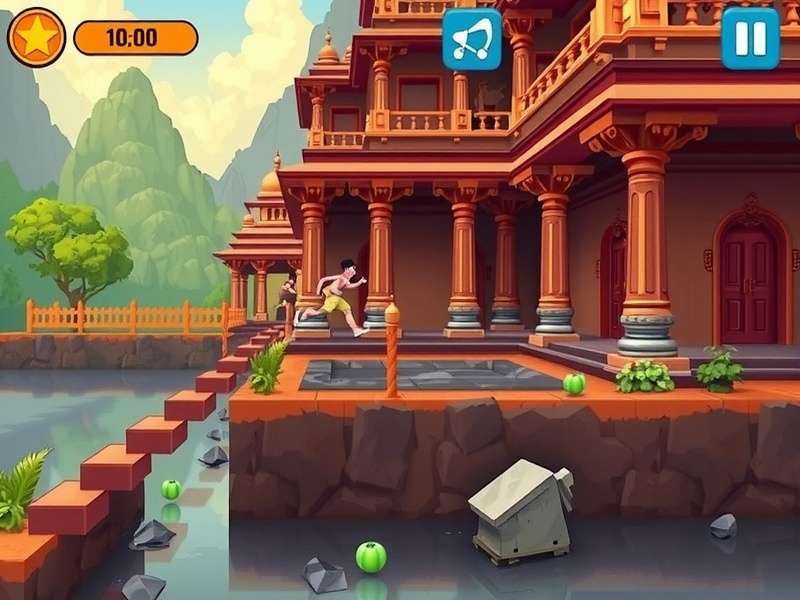 Temple Run Mastery gameplay in Indian temple setting